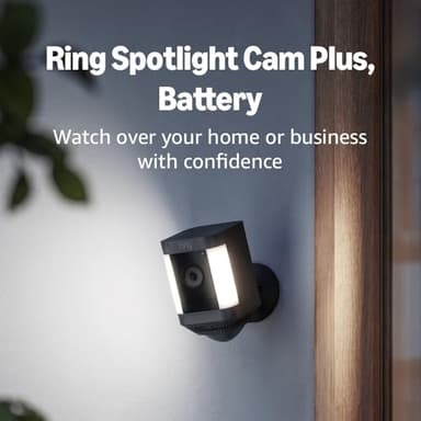 Ring Spotlight Cam Plus, Battery | Home or business security with HD video, Two-Way Talk, Color Night Vision, and Security Siren (2022 release) | 2-pack | Black - Image 7