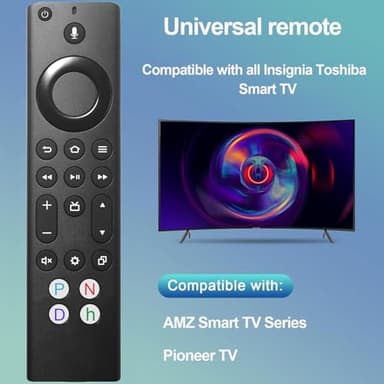 Replacement Voice Remote Control for All Insignia/Toshiba/Pioneer Smart TVs, Compatible with TV Stick, TV Cube - Image 2