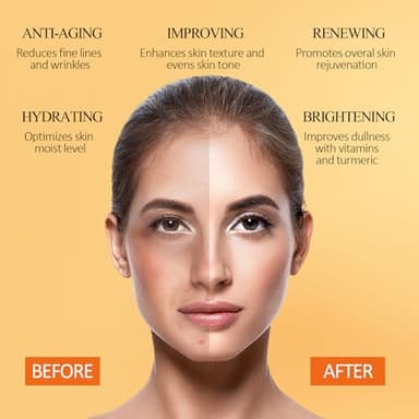 Vitamin C Face Mask with Kaolin Clay and Turmeric for Dark Spots, Dull Skin, Skincare Facial Mask for Controlling Oil and Refining Pores 5.29 Oz - Image 5