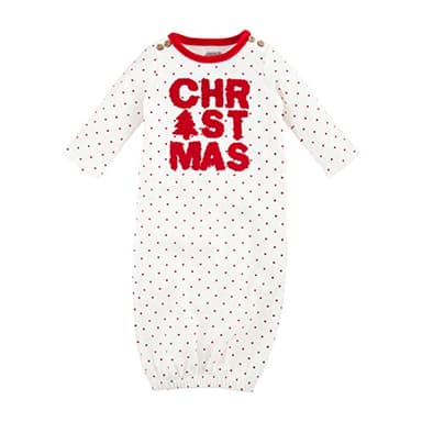 Mud Pie Baby My 1st Christmas Sleeper Gown Set, One Size