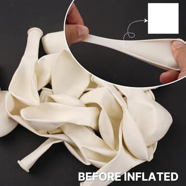 PartyWoo White Balloons 120 pcs Different Sizes Pack of 18 12 10 5 Inch Matte White Latex Balloon Arch Kit Garland for Wedding Bridal Graduation Baby Shower Birthday Party Decorations White-Y13 - Image 5