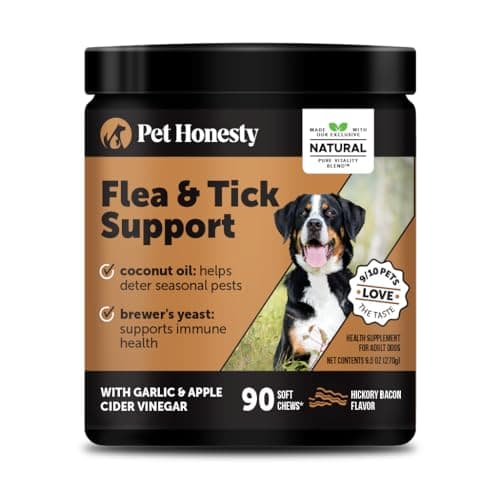 Flea and Tick Prevention for Dogs Supplement - Natural Flea and Tick Chews for Dogs, Oral Pills with No Harsh Chemicals, Natural Way to Enjoy The Outdoors - Bacon (90 Count) - Image 1