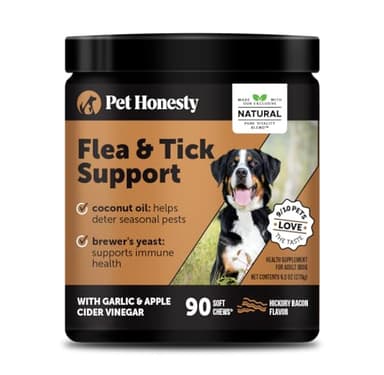 Flea and Tick Prevention for Dogs Supplement - Natural Flea and Tick Chews for Dogs, Oral Pills with No Harsh Chemicals, Natural Way to Enjoy The Outdoors - Bacon (90 Count) - Image 1