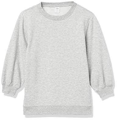 Amazon Essentials Women's French Terry Fleece Crewneck Sweatshirt with Sleeve Detail, Grey Heather, X-Small - Image 5