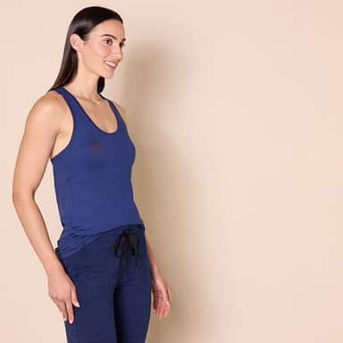 Amazon Essentials Women's Active Quick Dry Tech Stretch Racerback Tank Top (Available in Plus Size), Pack of 2, Fuchsia/Navy, Small - Image 2