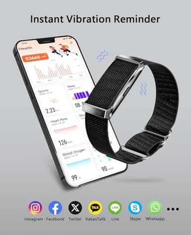 Smart Bracelet for Men Women, Health Activity Fitness Trackers, 24/7 Continuous Heart Rate/Blood Pressure/HRV/Stress Monitor, 24H Sleep Tracker, 170+ Sports Modes Smart Wristband with Free APP 2 Bands - Image 5