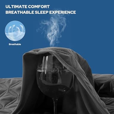 BEDLORE Waterproof Mattress Protector, Noiseless Queen Size Mattress Pad with Deep Pocket Fitted Up to 6"-18", Soft Breathable Dirt-Proof Bed Mattress Cover Washable Bedroom, Hotel (Gray - Image 7