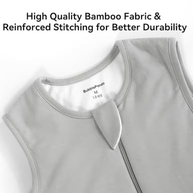 BubblePanda Rayon Made from Bamboo Toddler Sleep Sack with Feet 12-24 Months 1.0 Tog Ultra Soft Toddler Sleeping Sack 1t-2t Sleep Bag Walker Quilted Wearable Blanket with Legs 2-Way Zipper Lightweight - Image 6