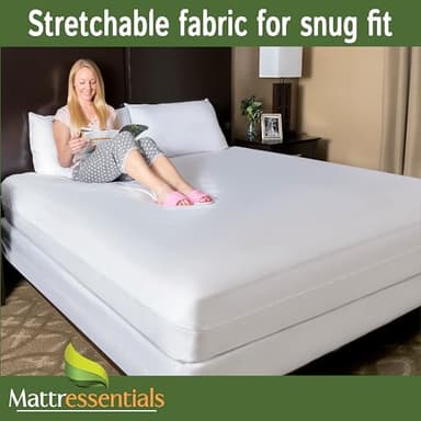 Zippered Full Mattress Protector (11"-13" Depth) - Bed Bug Waterproof Mattress Cover, Premium Quality Hypoallergenic Encasement White - Image 3