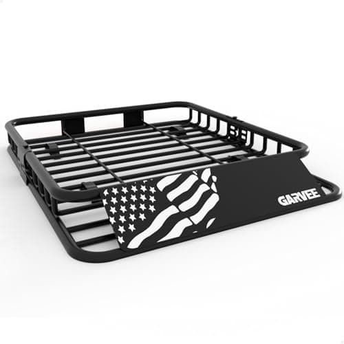 GarveeLife 46" x 36" Universal Roof Rack Carrier Basket, 200 Lbs Capacity Rooftop Cargo Rack, Car Top Luggage Holder Basket Heavy Duty for SUVs, Trucks, Vehicles - Image 1