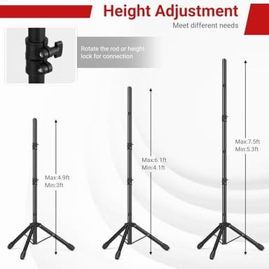 JSungo Backdrop Stand, Adjustable 10x7.5 FT Background Stand Backdrop for Parties, Photo Video Studio, Portable Photography Backdrop Stand with Carrying Bag, 6 Backdrop Clamps, and 2 Stand Bags - Image 3