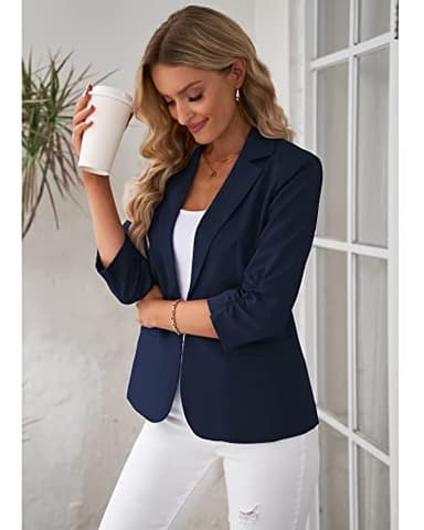 LookbookStore Women's Business Casual Blue Blazer - Medium, Fits Size 8/10 - Image 5