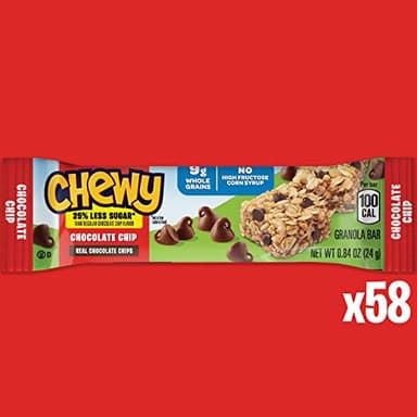 Quaker Chewy Lower Sugar Granola Bars, Chocolate Chip, 58 Count - Image 4