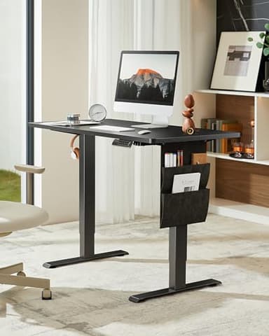 Marsail 48"x24" Electric Standing Desk, Adjustable Height Home Office Desk with Storage Bag, Headphone Hook, and 4 Memory Presets. Ideal Stand-Up Desk for Study, Writing, Work, and Computer Use. - Image 2