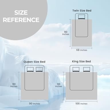 Cozy Bliss Viscose Cooling Comforter King Size, Reversible Cooling Blanket for Hot Sleepers and Night Sweats, Q-Max 0.4 Breathable Summer Comforter Quilt, Lightweight Soft Silky Smooth, Cool Grey - Image 9