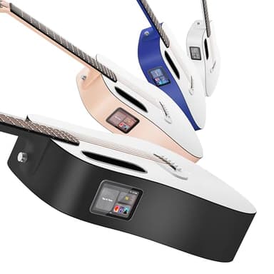 LAVA ME PLAY Smart Guitars,HILAVA 2.0 System Acoustic Electric Guitar,Right Handed 6 Steels String Acustica Guitarra For Adults & Teens & Beginner (36', LITE BAG,Nightfall & Frost White) - Image 2