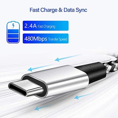 Deegotech Type C Charger 10 ft, USB C Charger Cable Fast Charging, Nylon Braided Long USB C Cable, Type C Charger Cord Compatible with Galaxy S10 S9 S8 Plus, Note9 8 A60 A50, Moto G and Other Devices - Image 2
