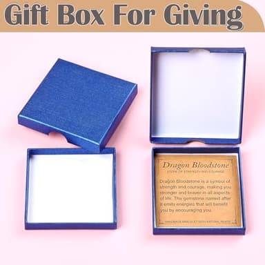 QOGIR Dragon Bloodstone Bracelet - Courage Bracelet for Women Men - Handmade Natural Gem Stone Beaded Stretch Elastic Healing Bracelets 4mm - Image 5