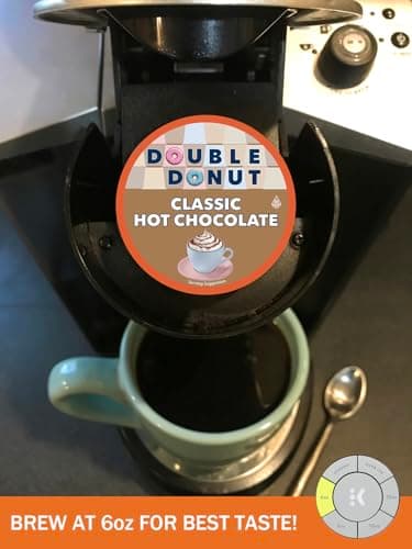 Double Donut Hot Chocolate Pods for Keurig K Cups Brewers, Single Serve Classic Hot Cocoa Pods, 24 Count - Image 7
