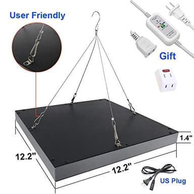 Skylaxy LED Grow Light, Plant Grow Lights for Indoor Plants Full Spectrum 75W Panel Growing Lamp with Timer for Seedling Veg and Flower (2 Pack) - Image 6
