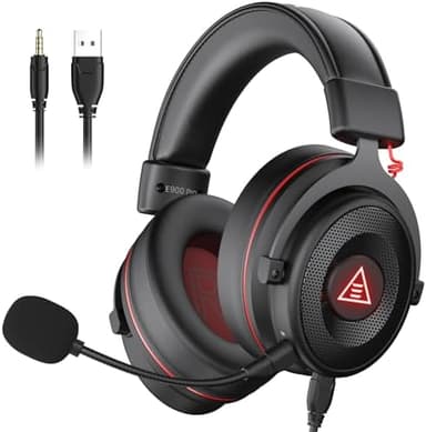 EKSA E900 Pro USB Gaming Headset for PC - Computer Headset with Detachable Noise Cancelling Mic, 7.1 Surround Sound, 50MM Driver - Headphones with Microphone for PS4/PS5, Xbox One, Laptop, Office - Image 3