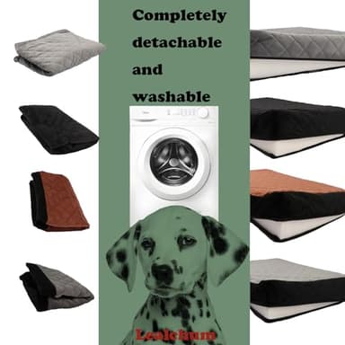 Lealchum Dog Car Seat Up to 55lb,2 Clip-On Safety Adjustable Leashs Car Dog Bed for 2 Small Dogs,Fully Detachable and Washable Pet Car Seat with 2 Storage Pockets,Easy to Install(Black/Grey, Large) - Image 5