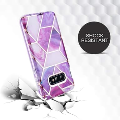 GOLINK Designed for Samsung Galaxy Series [Military Grade Shockproof] Marble Full Body Protective Phone Case (Purple, S10e) - Image 4