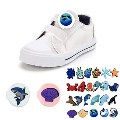 Case for Apple Tag 2 Pack - Tag Silicone Holder Case with Changeable Marine Animals Decorations - Girls Boys GPS Tracker Tag Cute Holder Case for Shoes, Backpack - Image 1