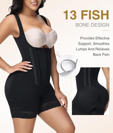 M MYODRESS Fajas Colombianas Tummy Control Shapewear Corset Girdles For Women Body Shaper Curvy Faja Post Tummy Tuck Compression Garment Girdle BLACK L - Image 4