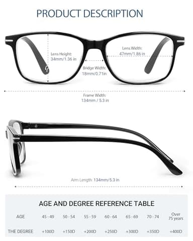 JOLISU 4 Pack Reading Glasses Men Women Spring Hinges Comfortable Glasses for Reading,2.5 - Image 2