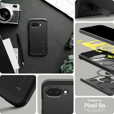 Spigen for Pixel 9a Case, Tough Armor (Ai) MagFit (2025) [Compatible with MagSafe Accessories] - Black - Image 2