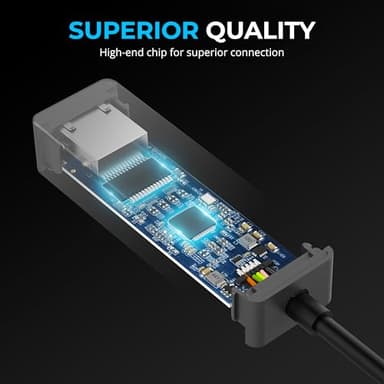 SABRENT USB-C to 5G Ethernet Adapter – 5GbE Optimized, USB 3.1 Gen 1+ Required, Clear Compatibility, Aluminum Body, Plug-and-Play for Data-Capable USB-C Devices (NT-C5GA) - Image 7