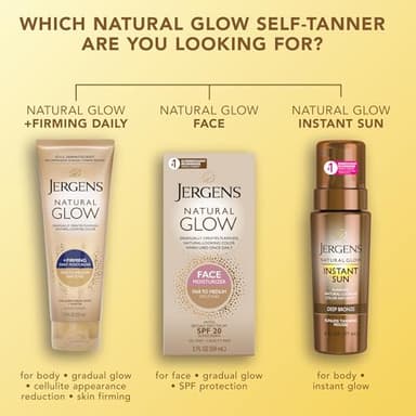 Jergens Natural Glow +Firming Self Tanner Body Lotion, Fair to Medium Skin Tone, Sunless Tanning Moisturizer with Collagen and Elastin. Helps to Visibly Reduce Cellulite, 7.5 Fl Oz - Image 10