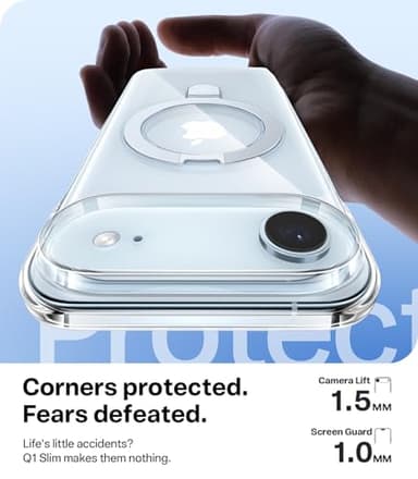 TORRAS for iPhone Air Case, Slim Magnetic Stand, Open-Edge Frame with Thin Fit, Hard PC, Fit for MagSafe, Anti-Yellowing Phone Case for iPhone 17 Air, Daily Protection, Clear - Image 8