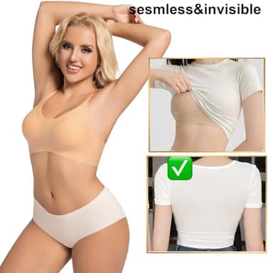 PRETTYWELL Bralettes Seamless Comfort Bras for Women no Underwire Wireless Lightly Padded Everyday T Shirt Bra Sleep Bra - Image 4