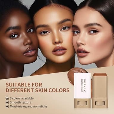 Beauty Balm Serum Boosted Skin Tint Stick - Hydrating Tinted Foundation Stick Makeup, Moisturizing Contour stick for All Skin Types, Natural Finish skin Tint Balm - Image 8