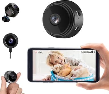 DWGZYYD Mini Camera for Home Security 1080P HD Indoor Battery Mini Wireless WiFi Security Camera APP Control Pet Surveillance for Room Nanny Cam with Motion Detection Night Vision - Image 3