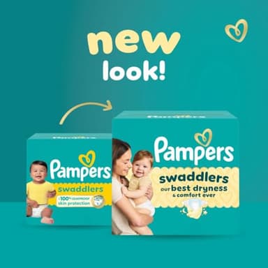 Pampers Swaddlers Disposable Baby Diapers Size 1, 198 Count with Sensitive Water Based Baby Wipes 12 Flip-Top Packs (1008 Wipes Total) - Image 20