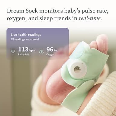 Owlet Dream Duo (Gen 2) Smart Baby Monitor Bundle – HD Video Camera + Wearable Sock Tracks Baby’s Oxygen, Heart Rate & Sleep, Blue - Image 2
