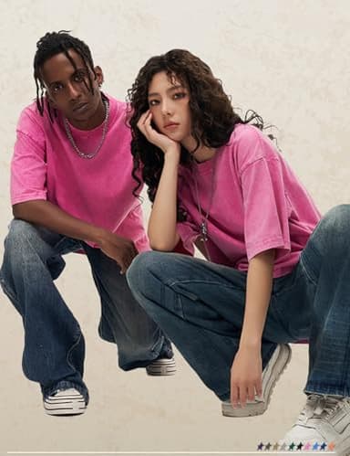 Arssm 3 Pack Men Oversized T Shirts Vintage Tee Loose Fit Short Sleeve Casual Streetwear Baggy Washed Unisex Tops(BlackBeigePink-XXL) - Image 2