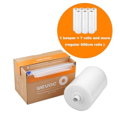 Wevac 8” x 150’ Food Vacuum Seal Roll Keeper with Cutter, Ideal Vacuum Sealer Bags for Food Saver, BPA Free, Commercial Grade, Great for Storage, Meal prep and Sous Vide (8" x 150') - Image 3