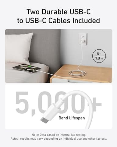 Anker USB C Charger Block, 20W PIQ 3.0 Compact Fast Charging for iPhone 17/16/15 and More Series, Galaxy, Pixel 4/3, iPad (2 Pack & 2 Cable) - Image 4