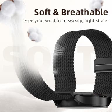 DaQin 20mm Magnetic Braided Band Compatible with Garmin Vivoactive 5 Watch Bands/Vivoactive 6/Vivoactive 3, Stretchy Nylon Strap for Garmin Sq/Sq 2/Venu 2 Plus/Forerunner 165/55/245/Amazfit Active 2 - Image 9