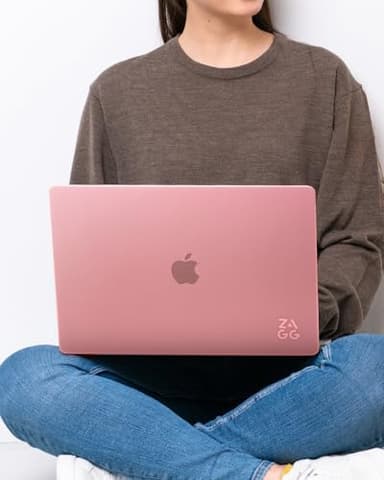 ZAGG MacBook Protection MacBook Pro 16" M4/M3/M2/M1 Case – Premium Two-Piece Hard-Shell Snap-on Cover with Rubberized Non-Slip Grips, Durable, Lightweight, Scratch-Resistant, Frosted Finish, Pink - Image 6