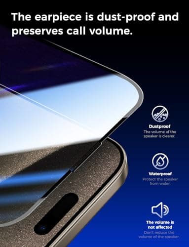 MAGIC JOHN 2 Pack for iPhone 15 Pro Max 6.7 inch Tempered Glass Screen Protector, Auto Dust-Elimination Installation, Bubble Free, Dynamic Island Compatible, HD Clear, Easy Installation - Image 6