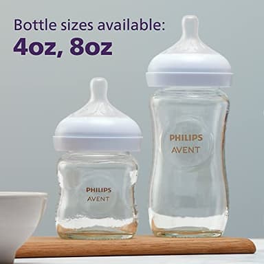 Philips Avent Natural Glass Baby Bottle with Natural Response Nipple (Medium Flow, Flow 3), 8oz, SCY913/01 - Image 13