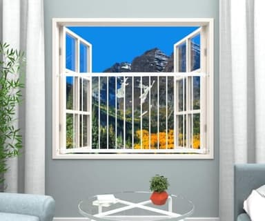 WAOWAO Window Safety Guards for Children Kids Child Toddler Pets Proof Extra Wide White Tension Security Window Guard Gate for Home Fit 36.22"-61.41" Sliding Windows (2 Piece) - Image 1