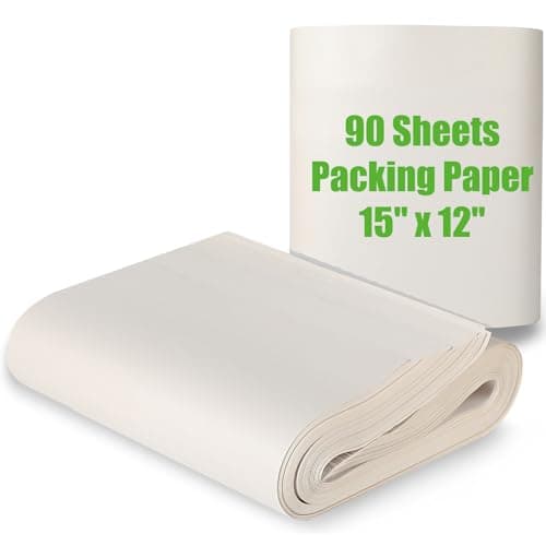 15" x 12" Packing Paper for Moving Supplies, 90 Sheets Newsprint Paper, Newspaper Wrapping Paper for Arts, Crafts, Packing Boxes for Moving, Shipping, Packaging, Packing Materials, Glasses Box Filler - Image 1