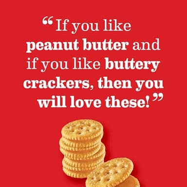 RITZ Peanut Butter Sandwich Crackers, Lunch Snacks, 20 Snack Packs (6 Crackers Per Pack) - Image 11