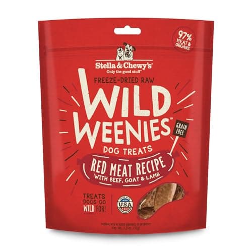 Stella & Chewy's Freeze-Dried Raw Wild Weenies Dog Treats - High-Protein Training Treats for Dogs & Puppies - All-Natural Red Meat Recipe with 97% Meat & Organs - USA Made - 3.25 oz Bag - Image 1